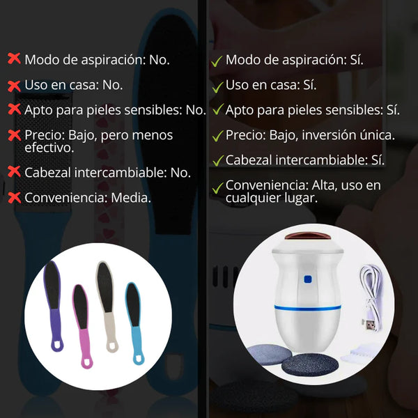 PediClean™ Pies sin Callos en Solo Segundos con 2 Velocidades | Recargable Pocas Unidades ✅