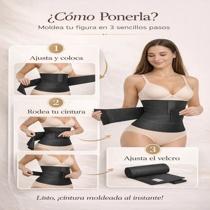 Adiós Rollitos, Hola Cintura™ 👗| Banda Ajustable Definición y Soporte Instantáneo.