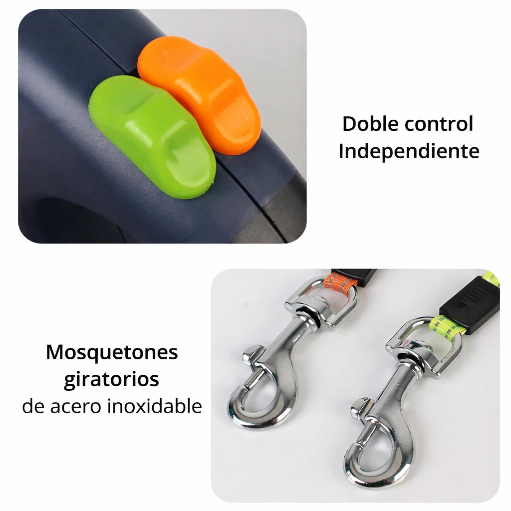 Pasea 2 perros sin enredos ni jalones SmartLesh™ 360