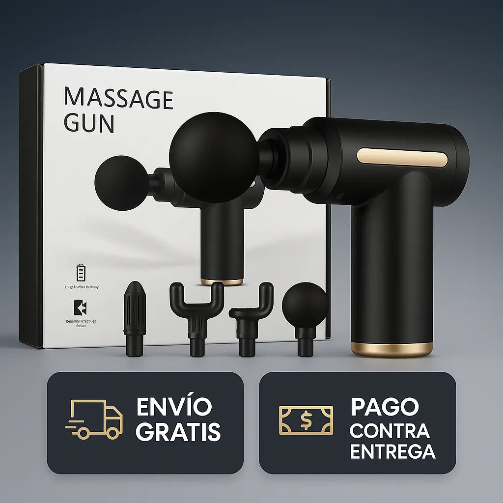 🚀 ¡Dile adiós al dolor muscular y al estrés con tu nueva Pistola Masajeadora 4 en 1!