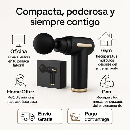 🚀 ¡Dile adiós al dolor muscular y al estrés con tu nueva Pistola Masajeadora 4 en 1!