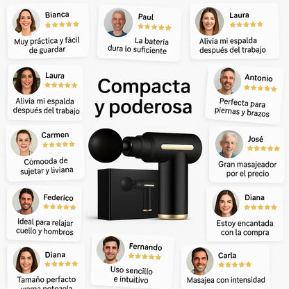 🚀 ¡Dile adiós al dolor muscular y al estrés con tu nueva Pistola Masajeadora 4 en 1!