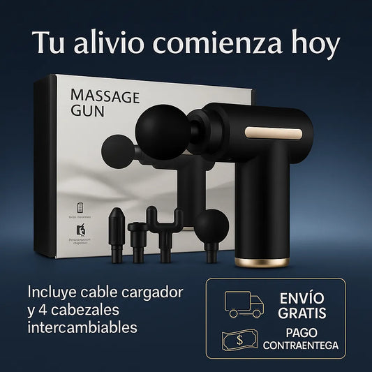 🚀 ¡Dile adiós al dolor muscular y al estrés con tu nueva Pistola Masajeadora 4 en 1!